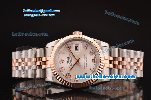 Rolex Datejust Oyster Perpetual Automatic Movement Two Tone with Silver Dial - Click Image to Close